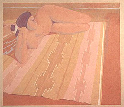 RC Gorman - Navajo Rug - Limited Edition Lithograph