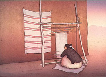 RC Gorman - Navajo Weaver - Limited Edition Lithograph