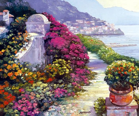 Howard Behrens - Near Amalfi - Original Painting - Oil on Canvas