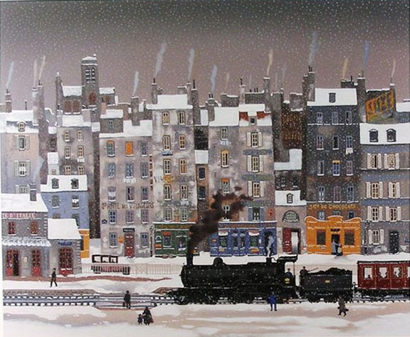 Michel Delacroix - Neige, Fumee, Charbon - Limited Edition Serigraph