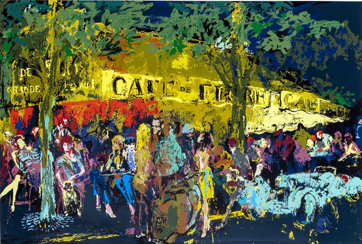 Leroy Neiman - Cafe Flore La Nuit - Limited Edition Serigraph