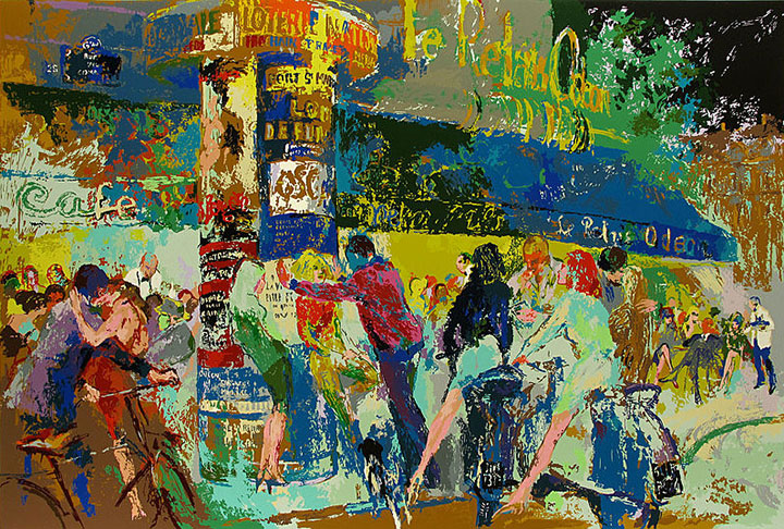 Leroy Neiman - Left Bank Cafe - Limited Edition Serigraph