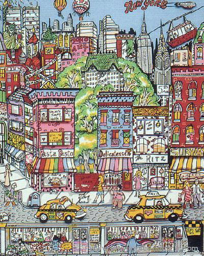 Charles Fazzino - New York, New York - 3-D Limited Edition Serigraph