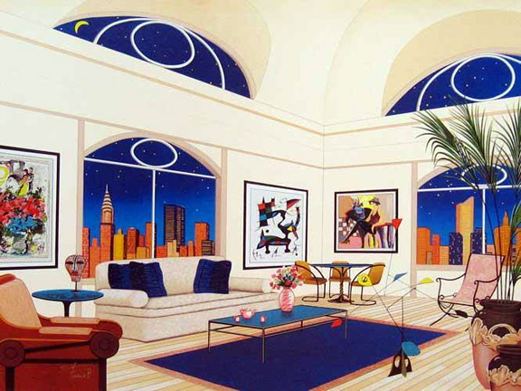 Fanch Ledan - New York Nights - Limited Edition Lithograph