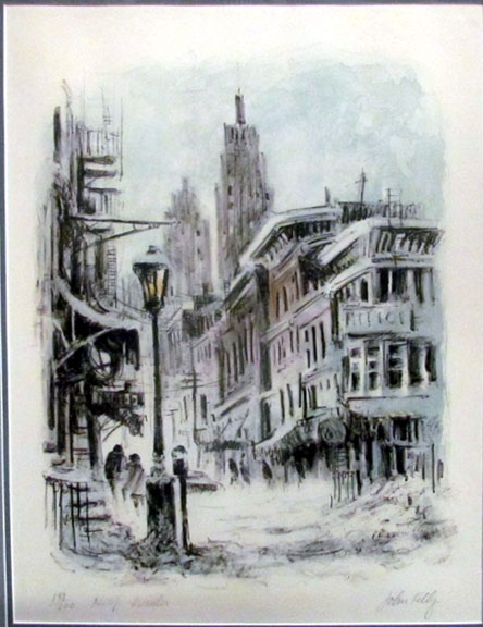 John Kelly - New York Winter - Limited Edition Lithograph