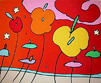 Peter Max - Night Flowers - Limited Edition Lithograph