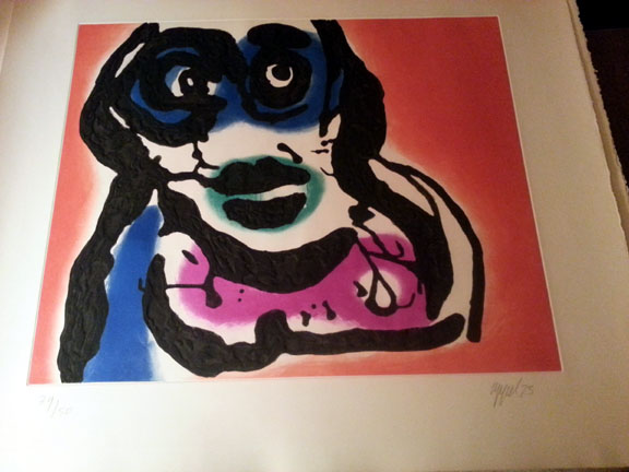 Karel Appel - Night Faces on Broadway - Limited Edition Color Etching / Aquatint