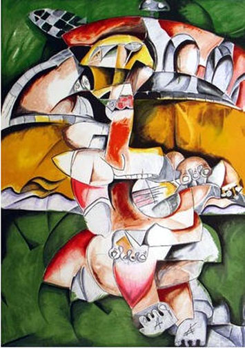 Alexandra Nechita - No Bridge Too Far - Limited Edition Lithograph