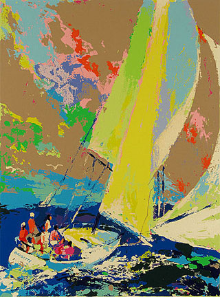 Leroy Neiman - Normandy Sailing - Limited Edition Serigraph