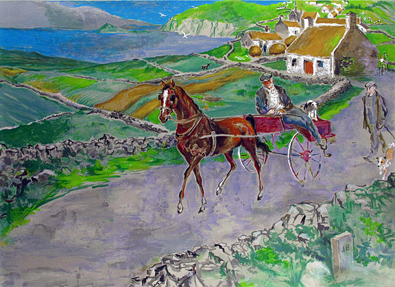 Leroy Neiman - Nostalgic Journey Irish Landscape - Limited Edition Serigraph