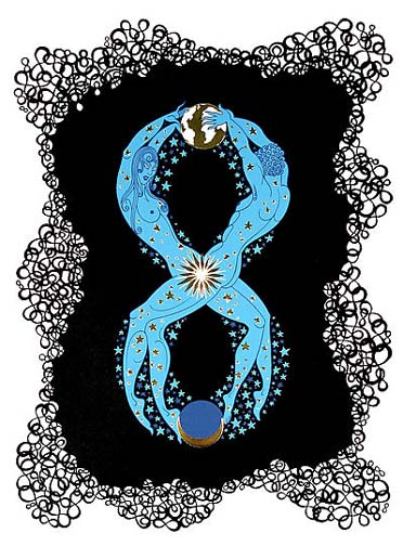  Erte - Numeral 8 - Limited Edition Serigraph
