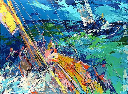 Leroy Neiman - Ocean Sailing - Limited Edition Serigraph
