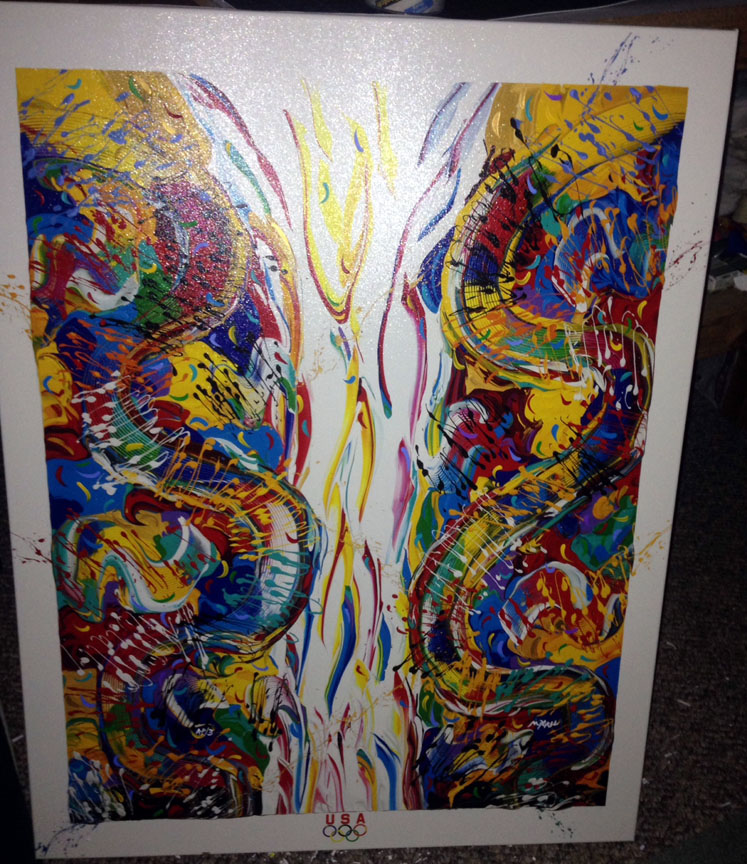 Michael Hall - Olympics 2006 - Limited Edition Giclee on Canvas