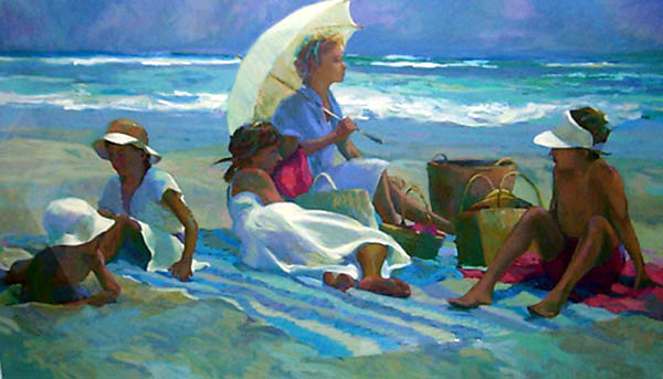 Don Hatfield - On The Beach - Limited Edition Lithograph