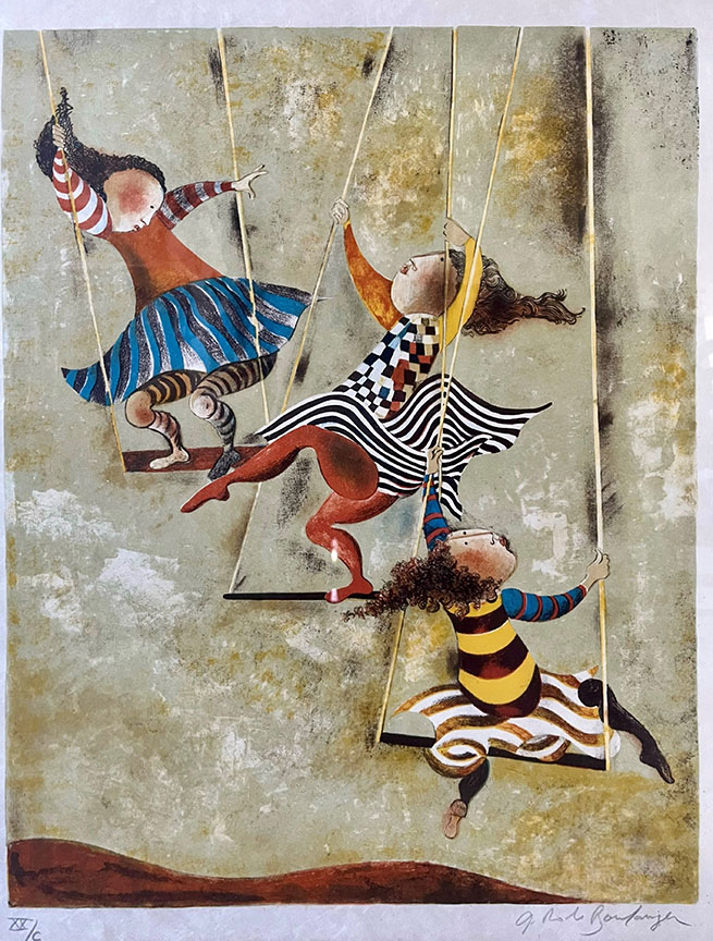 Graciela Rodo Boulanger - On The Swings - Limited Edition Lithograph