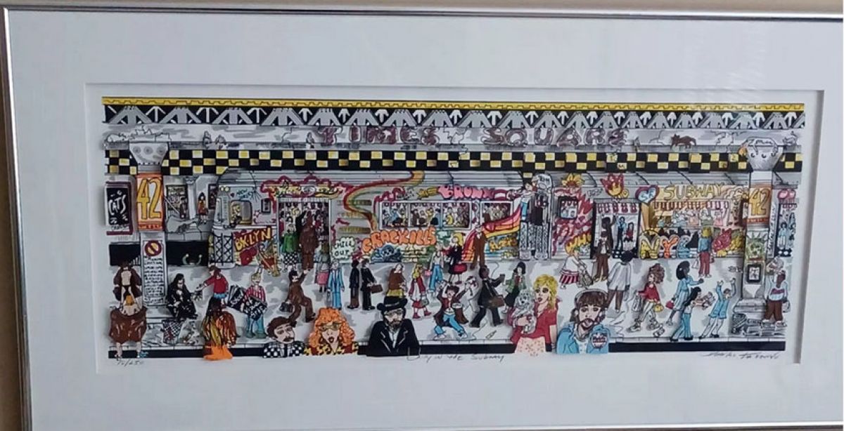 Charles Fazzino - Only in the Subway - 3-D Limited Edition Serigraph