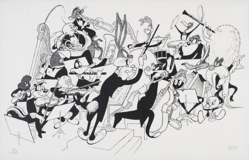 Al Hirschfeld - Orchestra Pit - Limited Edition Lithograph