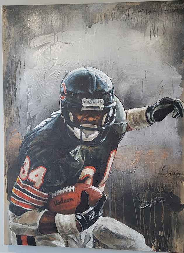 Stephen Holland - Walter Payton - Original Painting - Acrylic on Panel