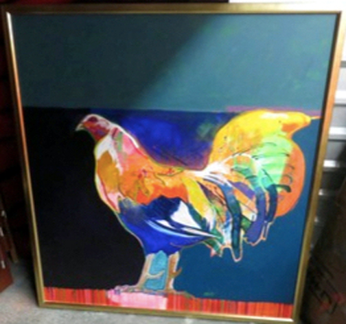John Nieto - Game Cock - Original Painting - Acrylic on Canvas