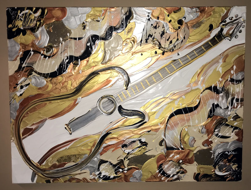 Michael Hall - Musical Guitar - Original Painting - Acrylic on Canvas
