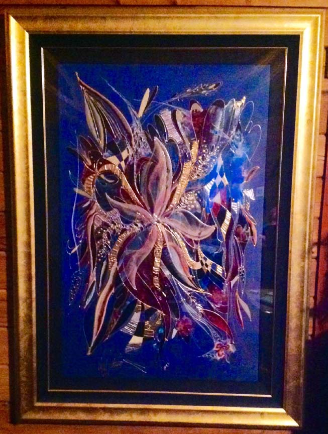 Martiros Manoukian - Angelica VI (Blue) - Original Painting - Mixed Media on Silk 