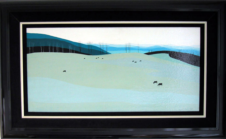 Eyvind Earle - Cattle Country - Original Painting - Oil on Board