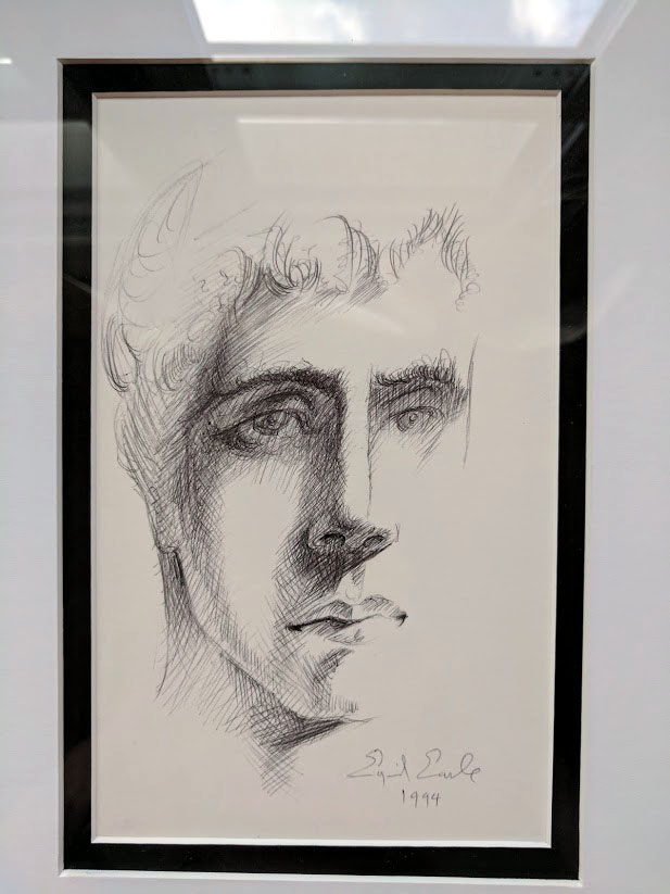 Eyvind Earle - Portrait of the Artist as a Young Man - Original Painting - Drawing Pen and Ink 
