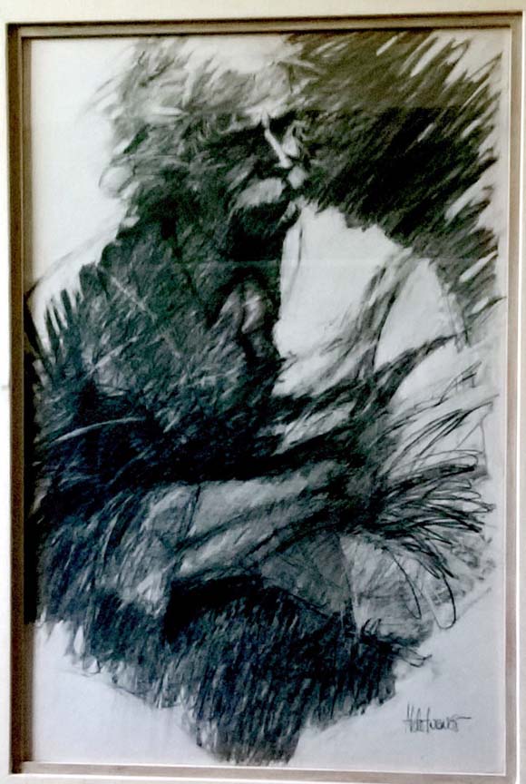 Aldo Luongo - The Hawk - Original Painting - Charcoal on Illustration Board