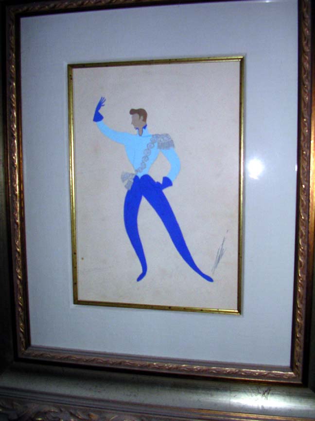  Erte - Effet Des Costumes Des Boys - Original Painting - Gouache