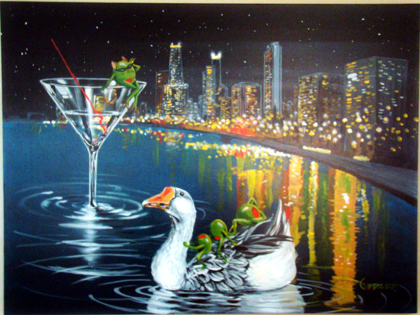 Michael Godard - Grey Goose - Original Painting - Acrylic on Canvas