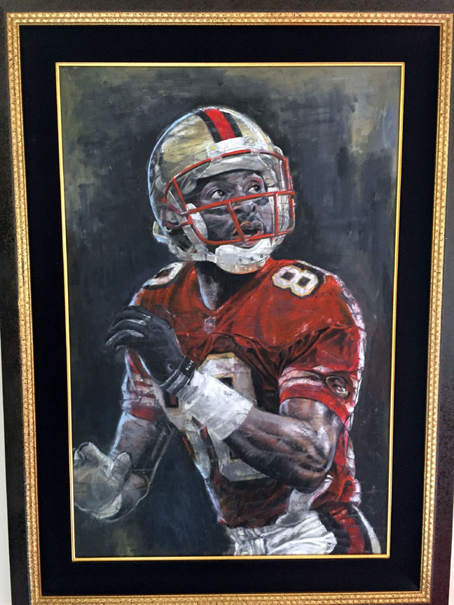 Stephen Holland - Jerry Rice - Original Painting - Oil on Canvas