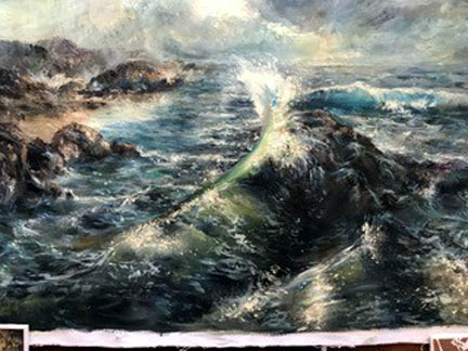 Eva Makk - Crystalline Waters - Original Painting - Oil on Canvas