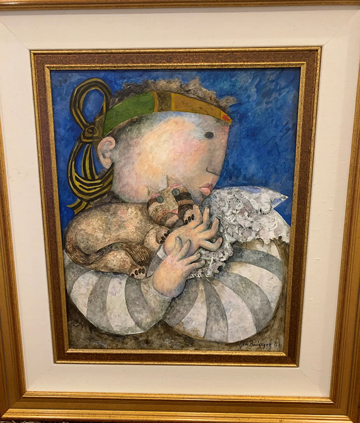 Graciela Rodo Boulanger - Le Chat dHelene - Original Painting - Oil on Canvas