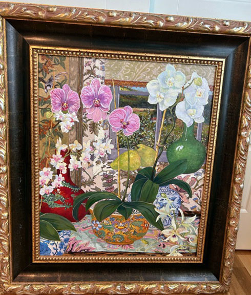 John Powell - Summer Pairs and Orchids - Original Painting - Oil on Canvas