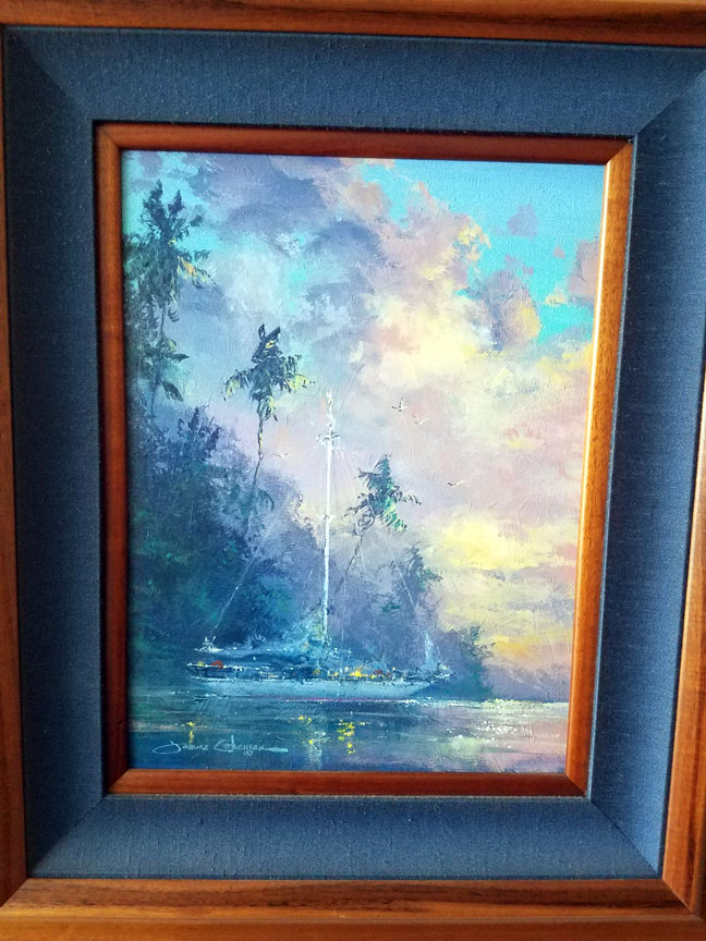 James Coleman - Anchor in a Tropical Dark - Original Painting - Oil on Canvas