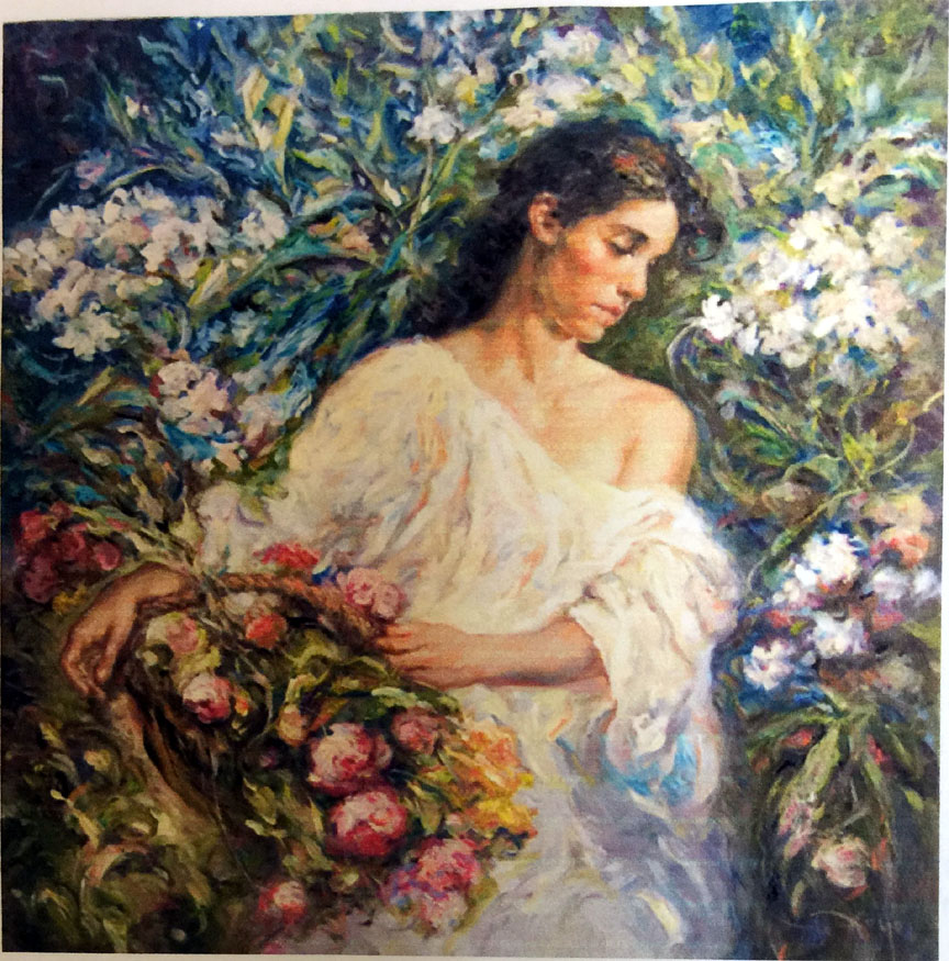 Royo - Azaleas - Original Painting - Oil on Canvas