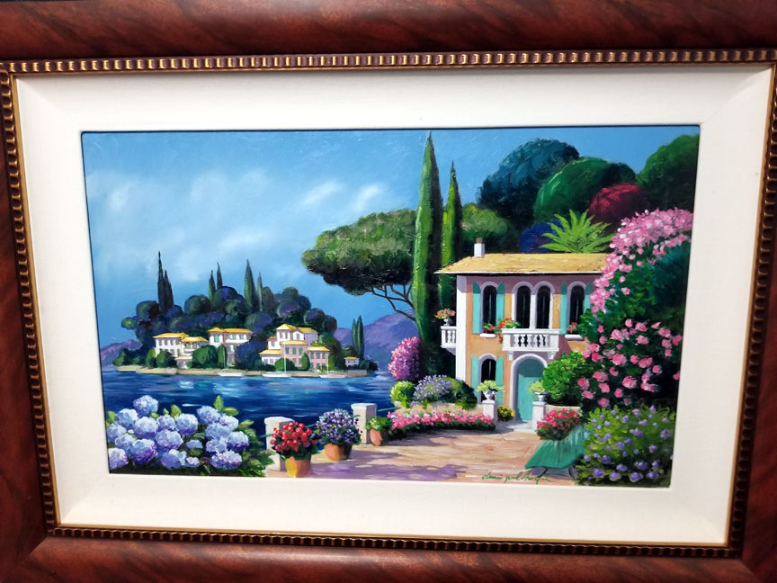 Dennis Paul Noyer - Le Lac De Garde - Original Painting - Oil on Canvas