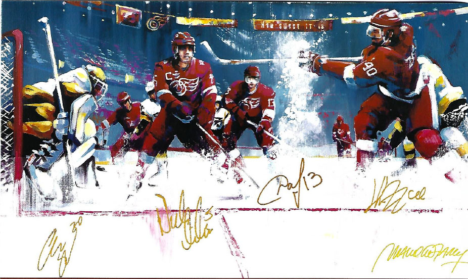 Malcolm Farley - How Sweet it Is - Detroit Red Wings - Original Painting - Oil on Canvas