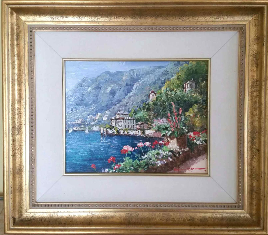 Sam Park - Lake Como - Original Painting - Oil on Canvas