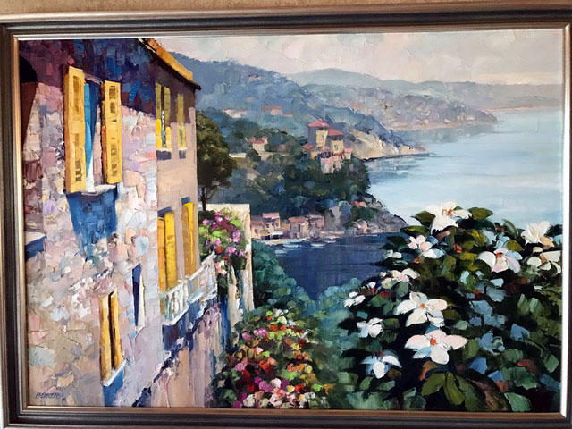 Howard Behrens - Mediterranean View - Original Painting - Oil on Canvas