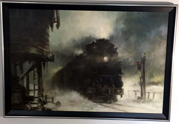 John Kelly - Winter Train - Original Painting - Oil on Canvas