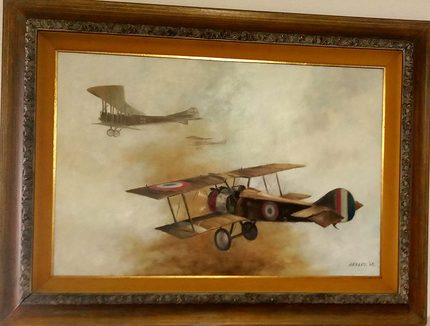 John Kelly - Biplane - Original Painting - Oil on Canvas