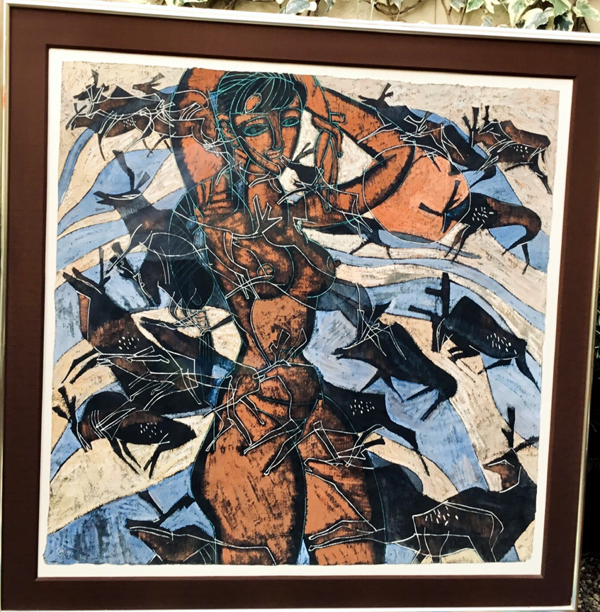 TieFeng Jiang - Earth Mother - Original Painting - Oil on Rice Paper