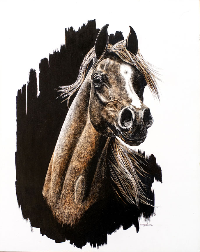 Judy Larson - Untitled - Original Painting - Ink on Illustration Board