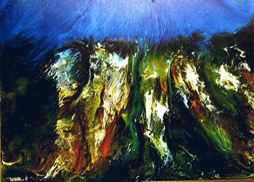 Leonardo Nierman - Poem To The Sea - Original Painting - Acrylic on Masonite
