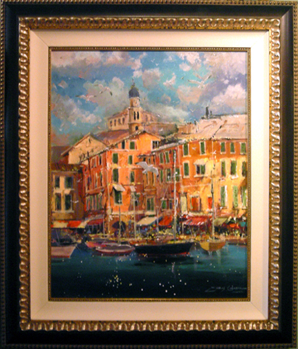 James Coleman - Portofino Bay - Original Painting - Oil on Canvas