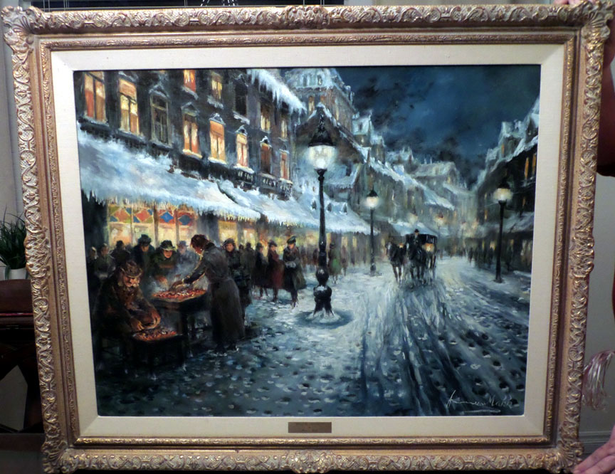 Americo Makk - Roasting Chestnut - Original Painting - on Canvas