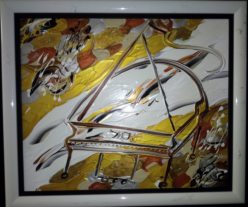 Michael Hall - Symphony for Piano - Original Painting - Oil on Canvas