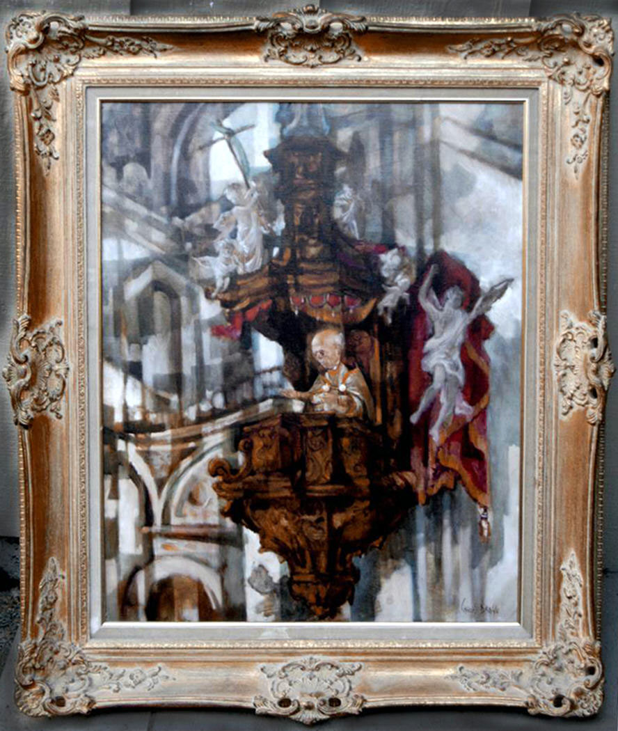 Charles Bragg - The Sermon - Original Painting