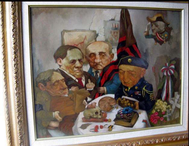 Charles Bragg - The Draft Board - Original Painting - Oil on Canvas